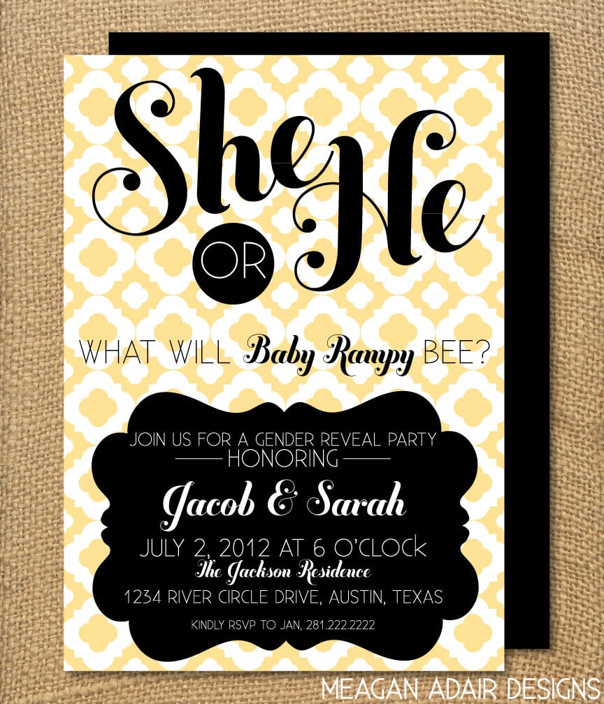 Reveal Party Invitations
