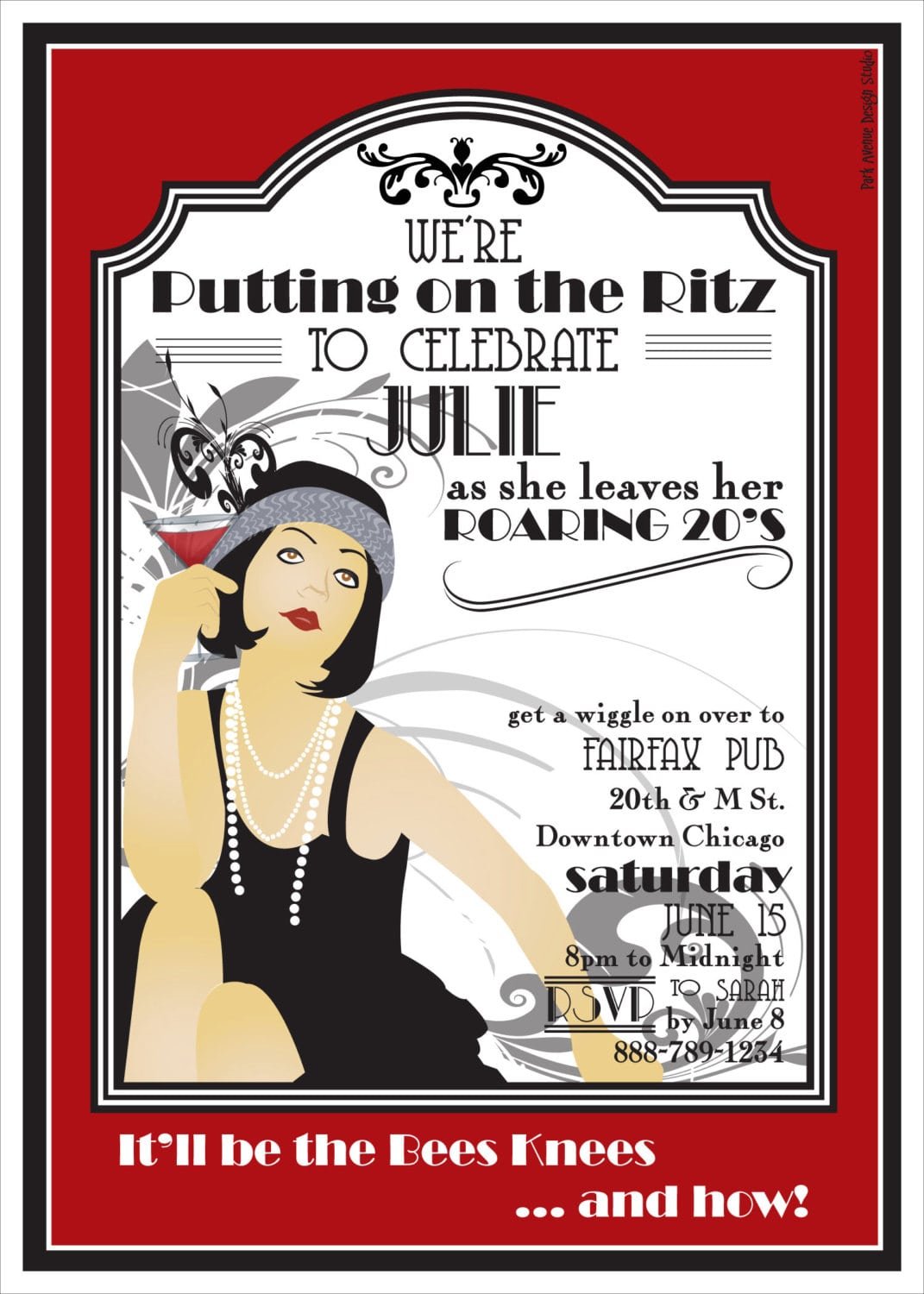 Roaring 20s Printable Party Invitation Did This Theme For My