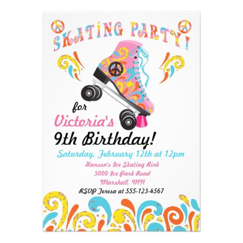 Roller Skating Party Invitations