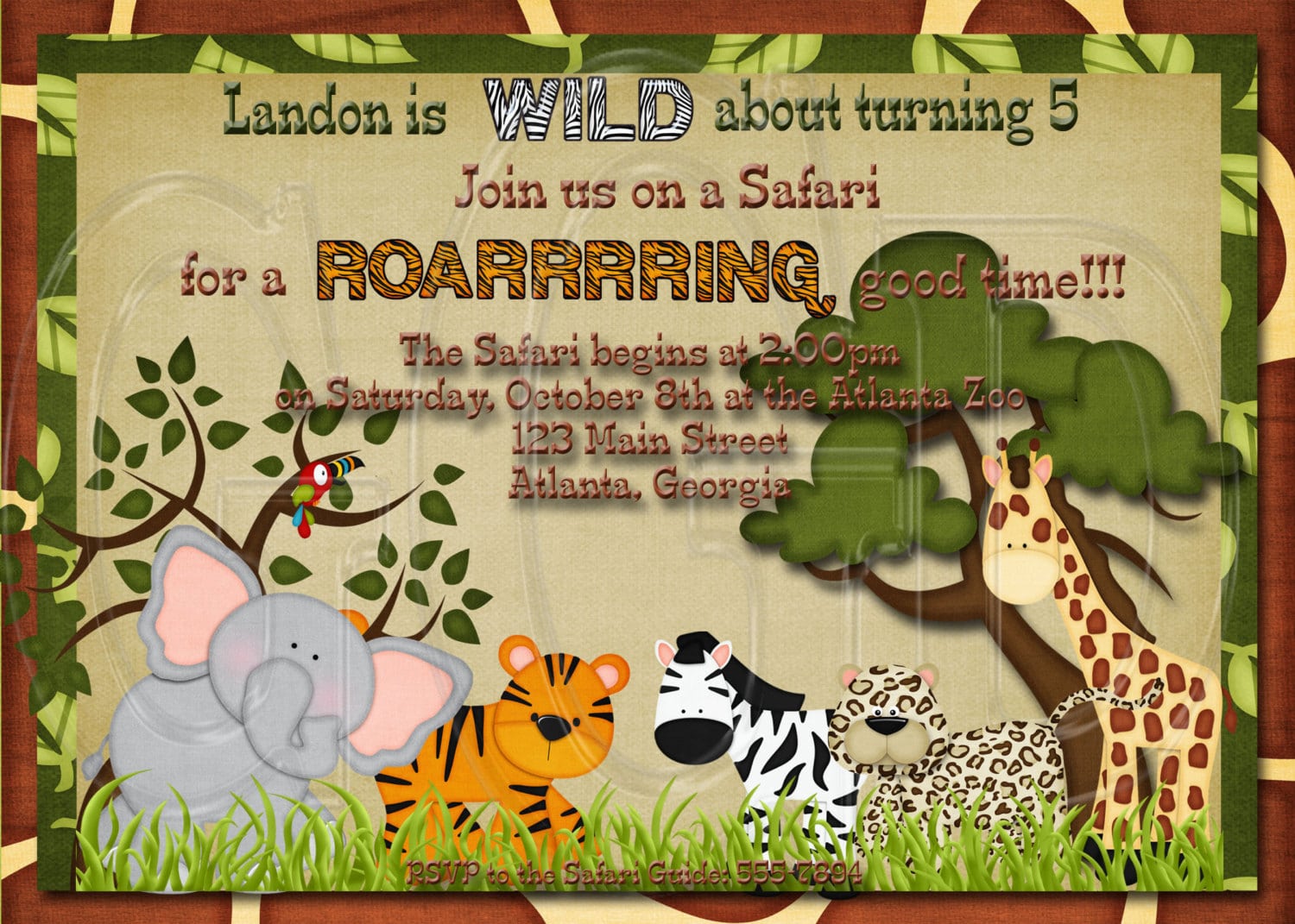 Safari Party Invitations