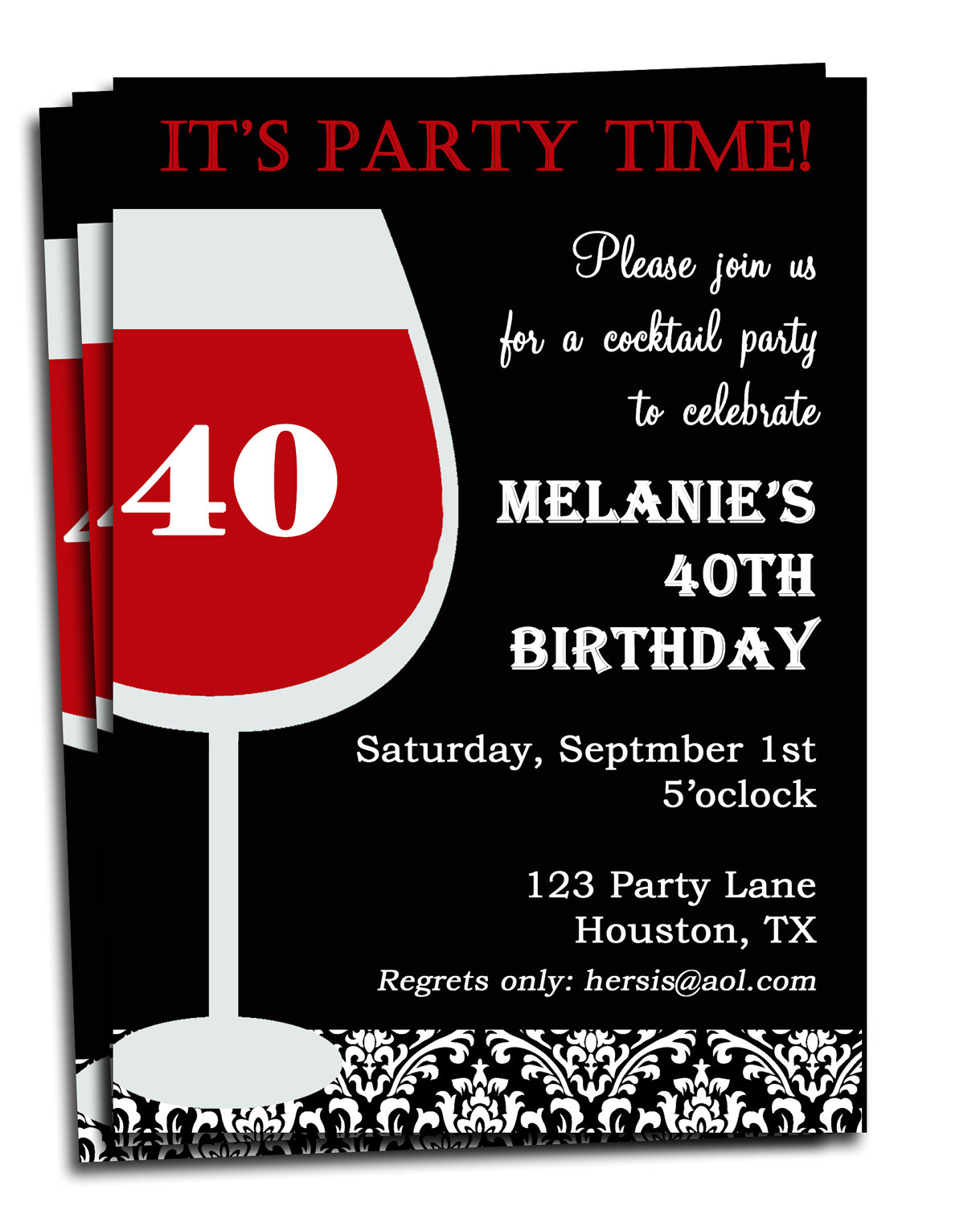 Sample Birthday Invitation Card For Adults