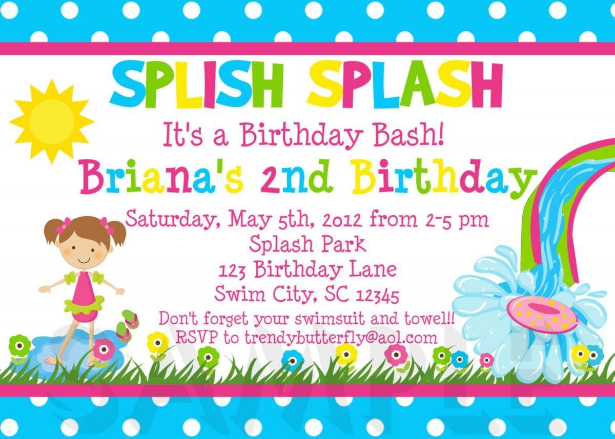 Sample Invitation Card For Birthday Party Amazing Sample