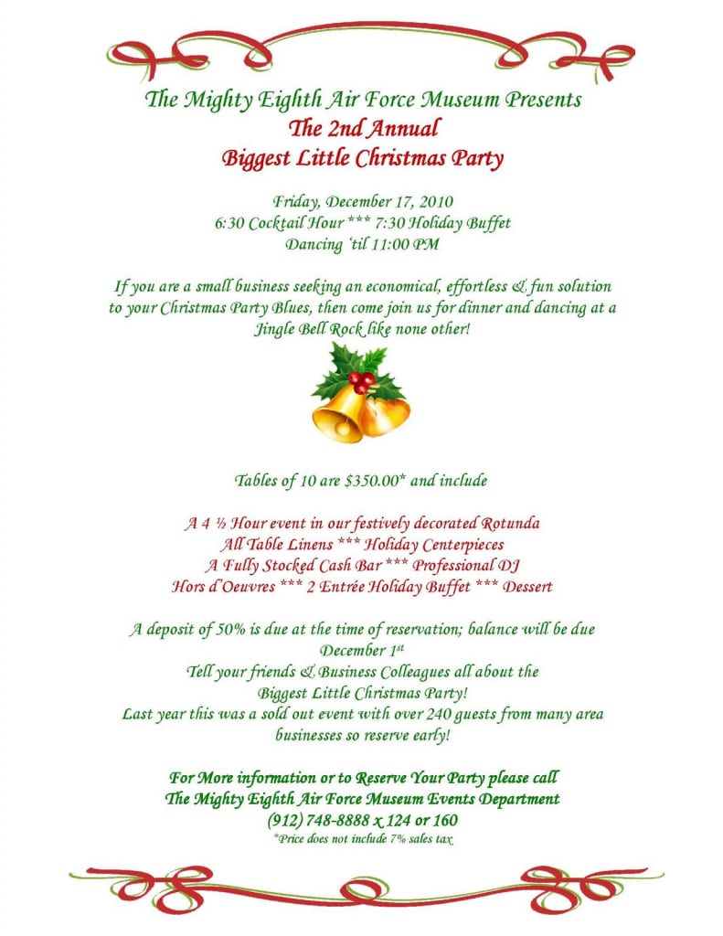 Sample Invitation Letter For Party  Christmas Party Invitation