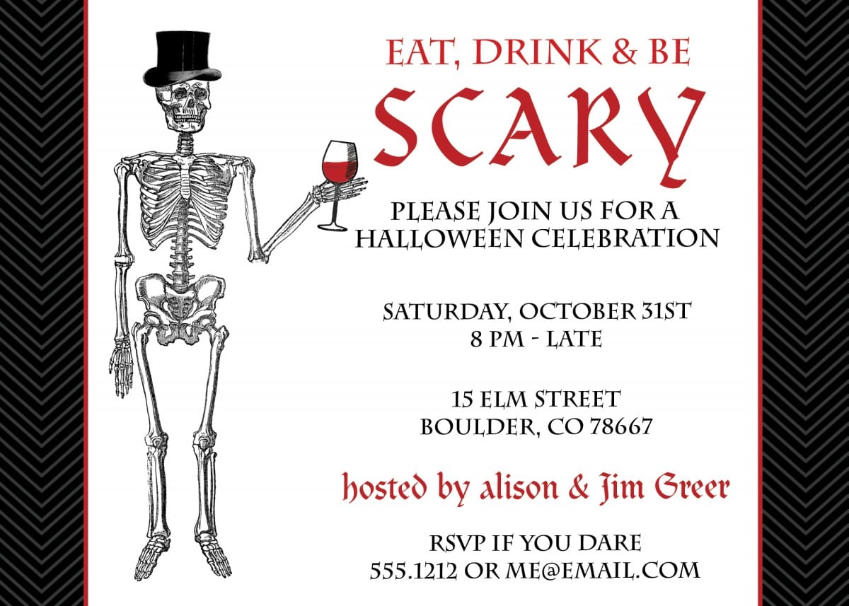 Scary Halloween Party Invitation Wording