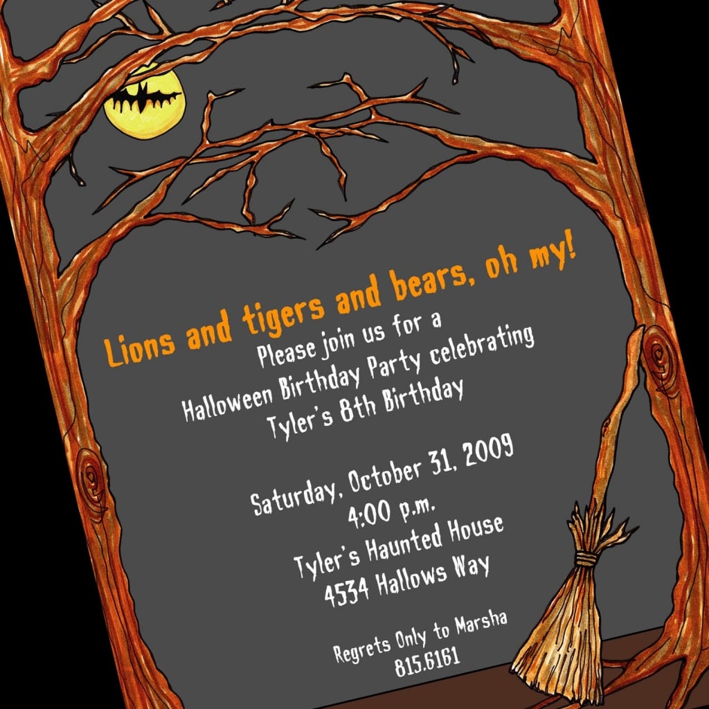 Scary Halloween Party Invitation Wording Cards Ideas With Scary