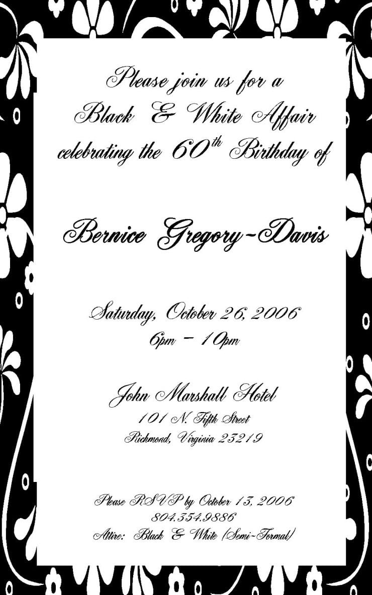 Simple Purse Party Invitation Wording Template Free Download