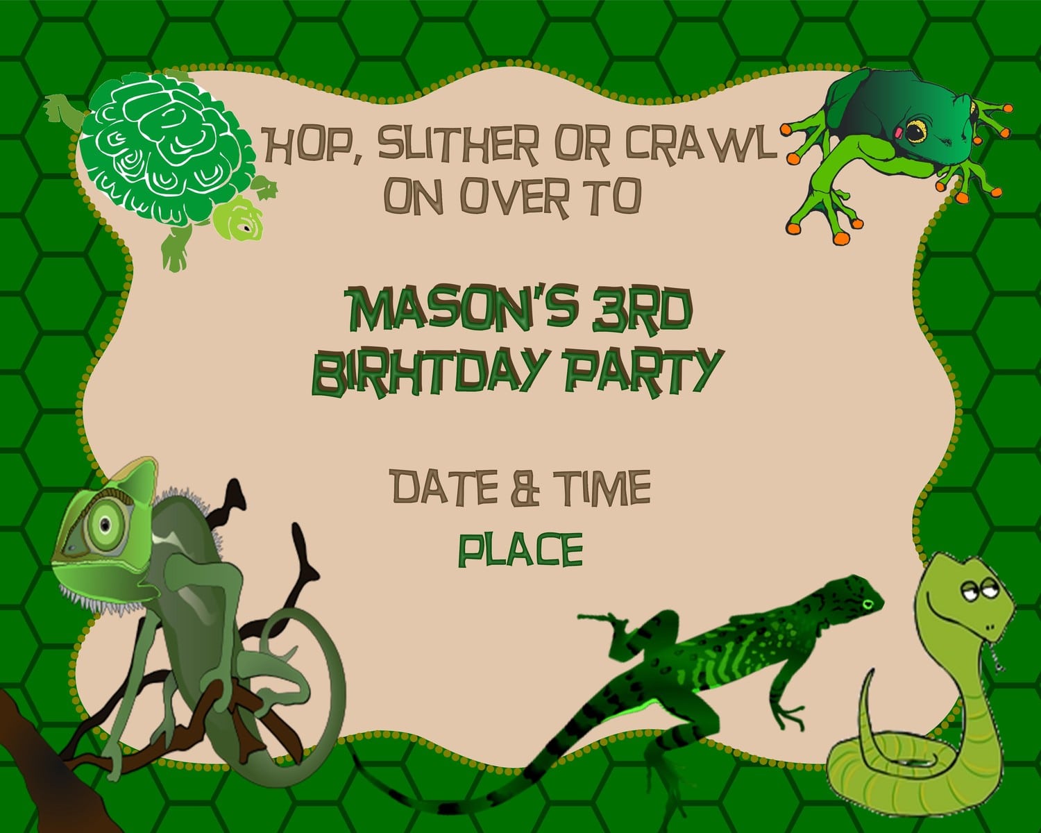 Snake Birthday Invitations
