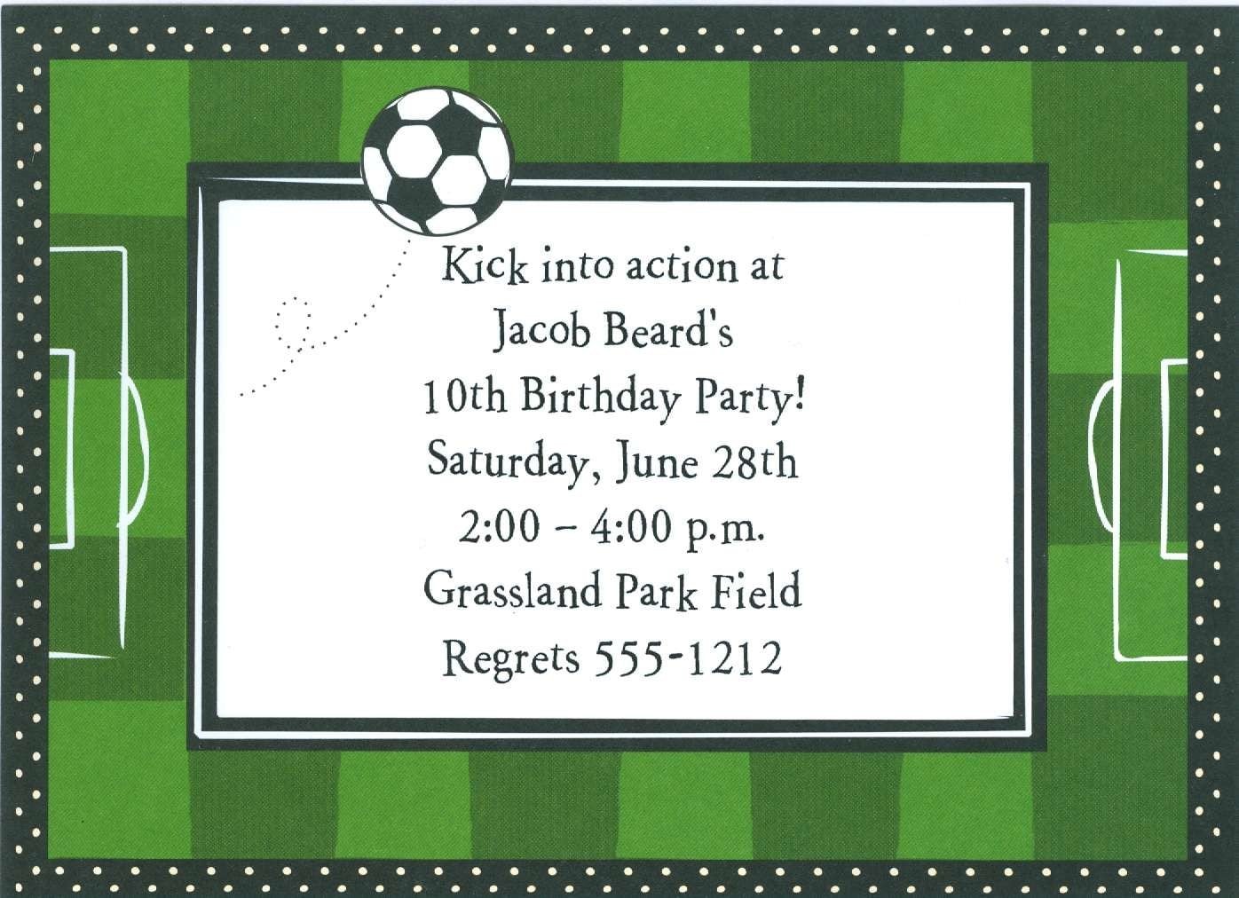 Soccer Party Invitations Sndclsh Com