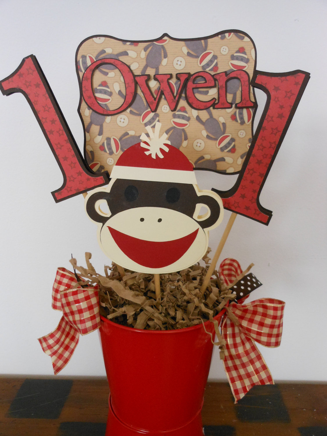 Sock Monkey Invitation Red And Brown, Sock Monkey Invite, Sock