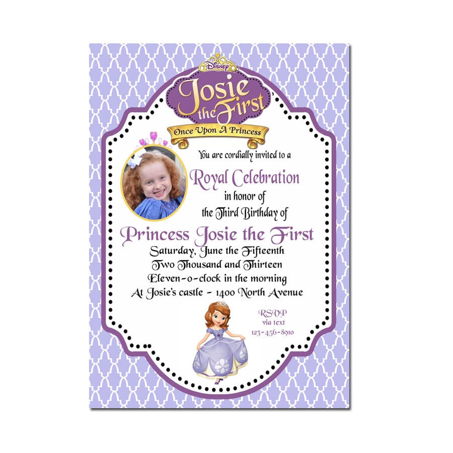 Sofia The First Invitation