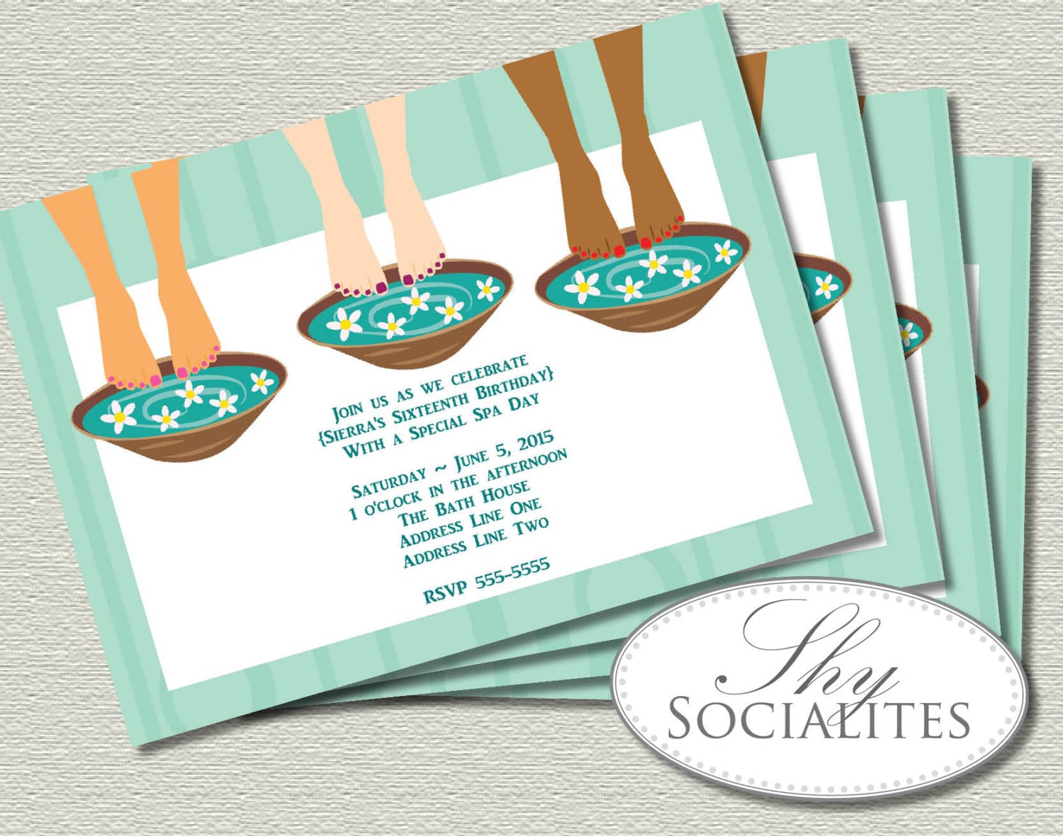 Spa Party Invitation
