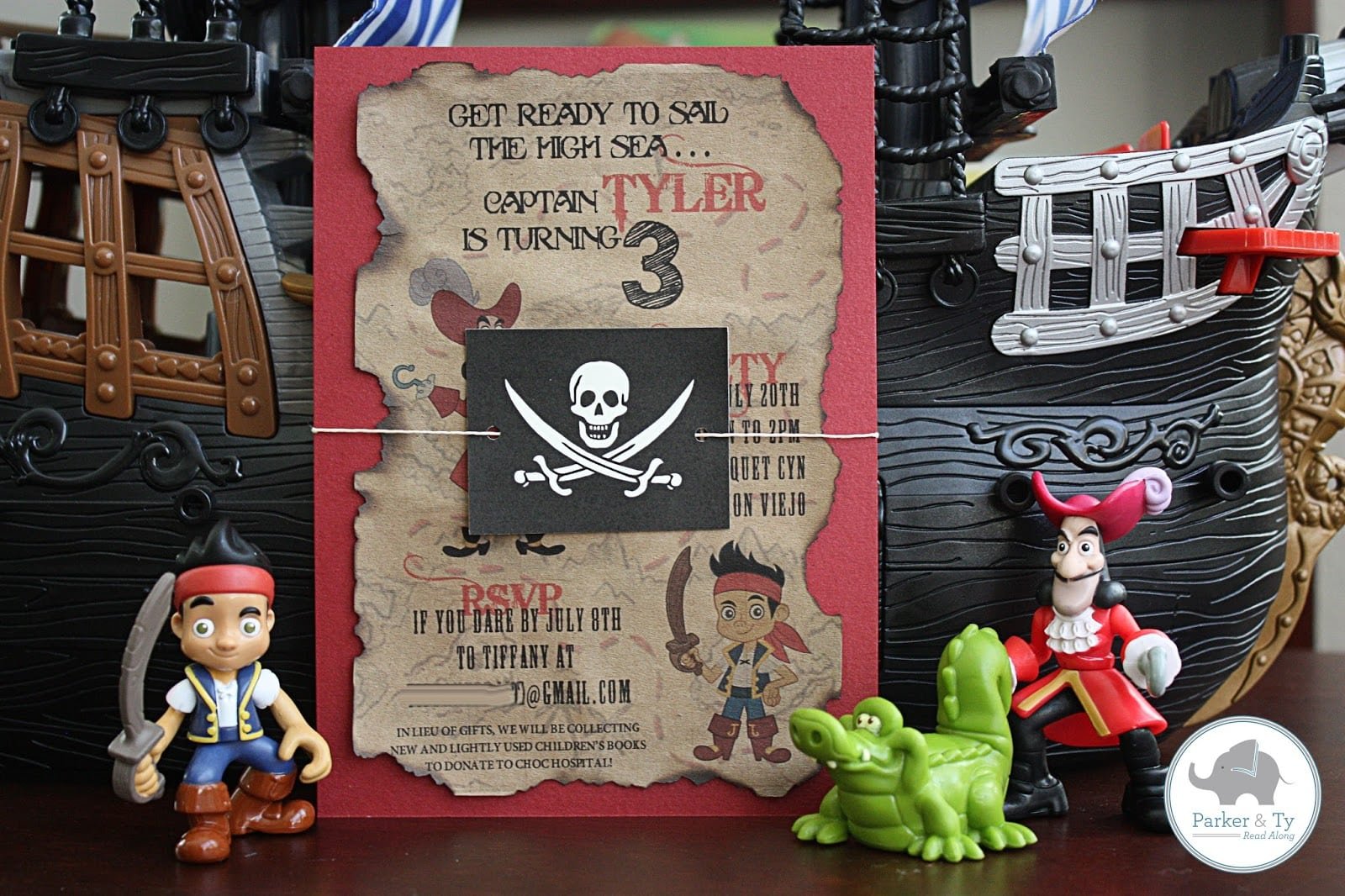 Spotted Ink  Jake And The Neverland Pirates Party Invitations