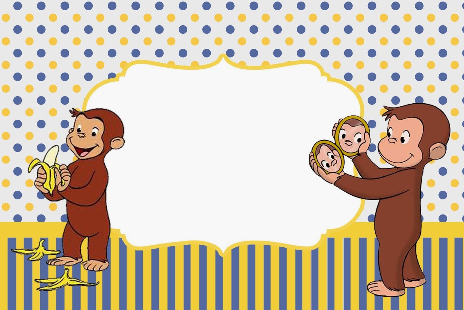 Staggering Curious George Birthday Party Invitations