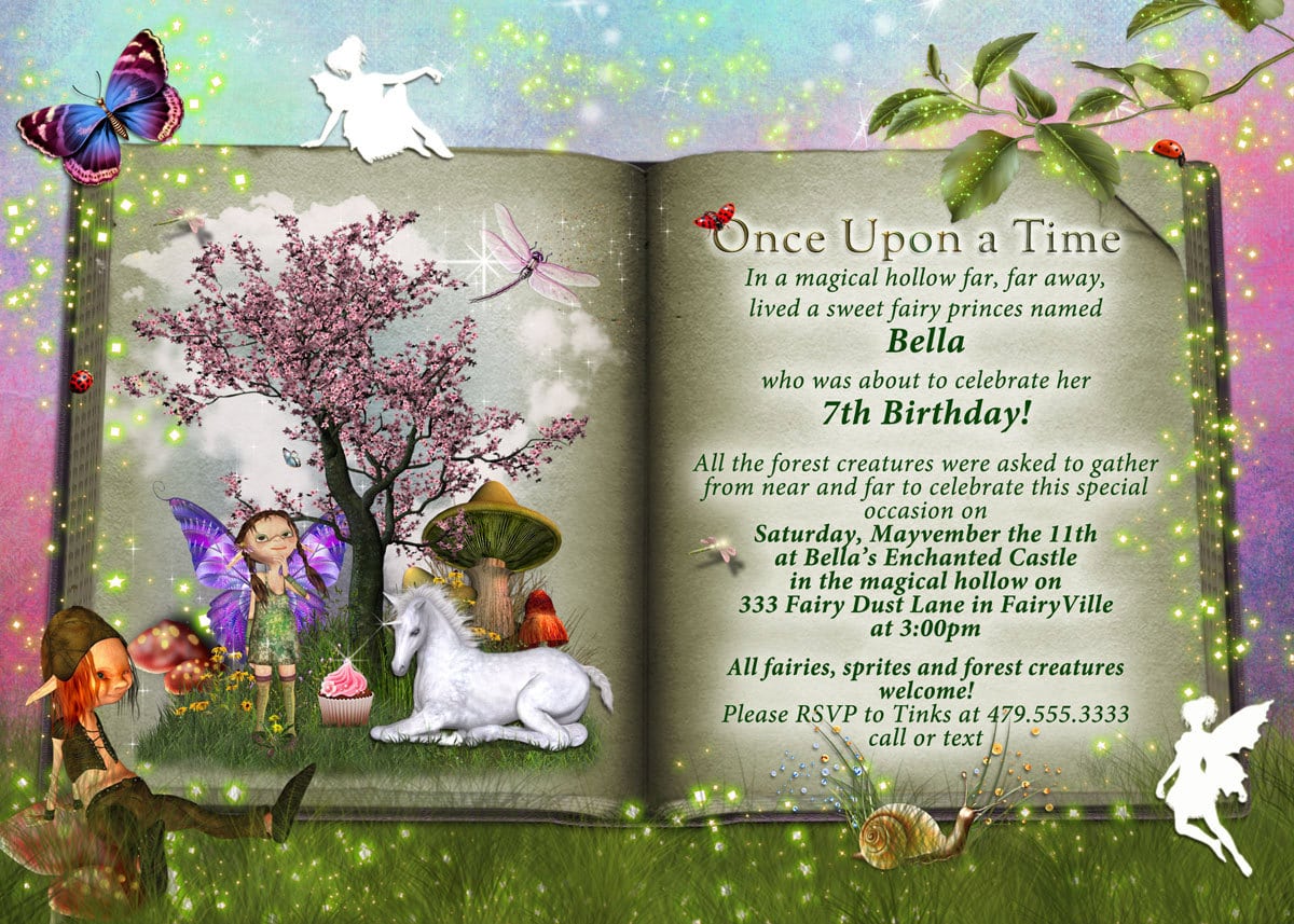 Storybook Party Fairytale Party Invitations Storybook