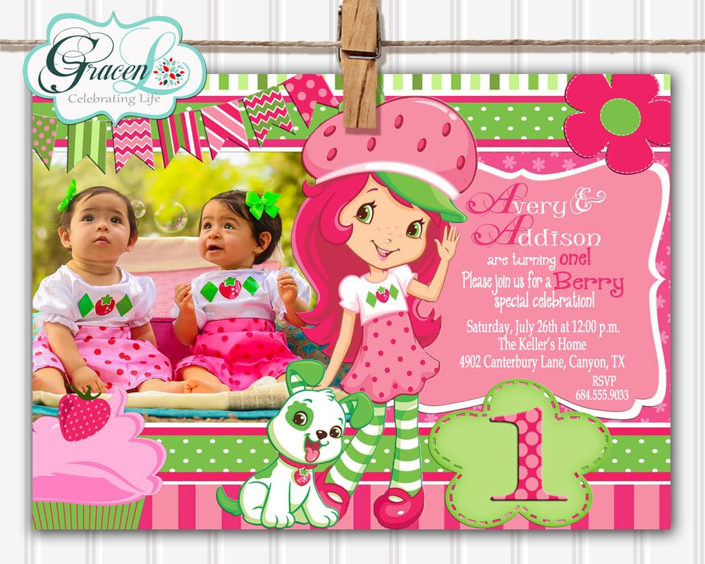 Strawberry Shortcake Invitation