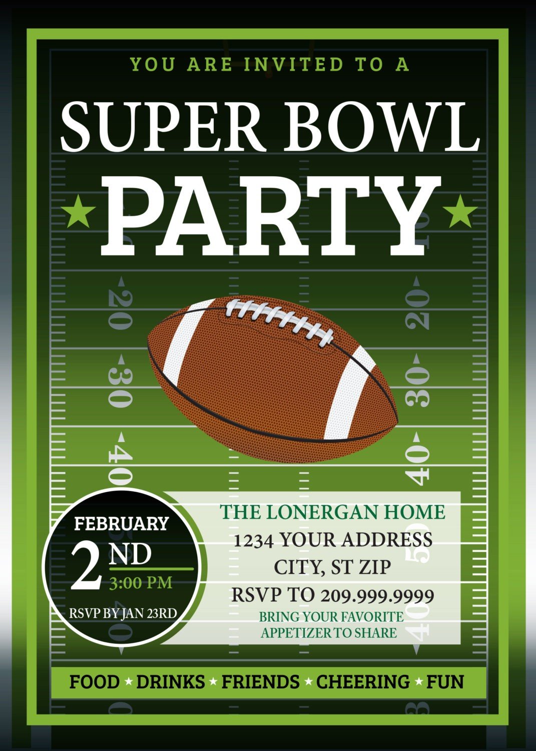 Super Bowl Party Invitations