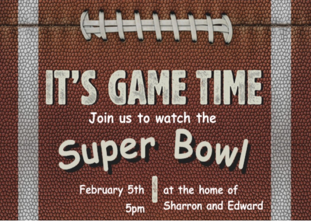 Super Bowl Party Invitations 2017