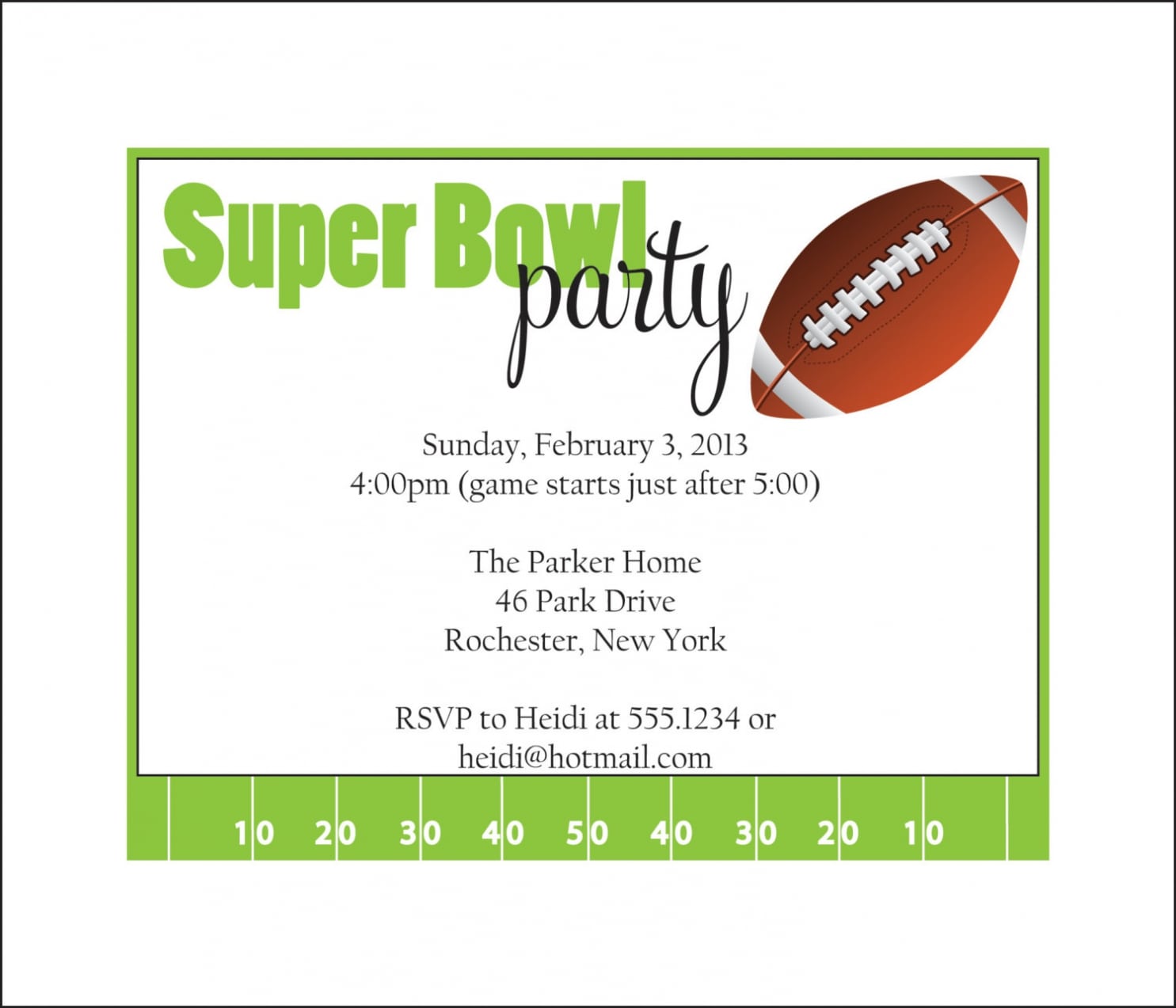 Super Bowl Party Invitations For You