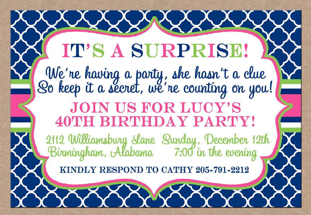 Surprise 60th Birthday Party Invitations