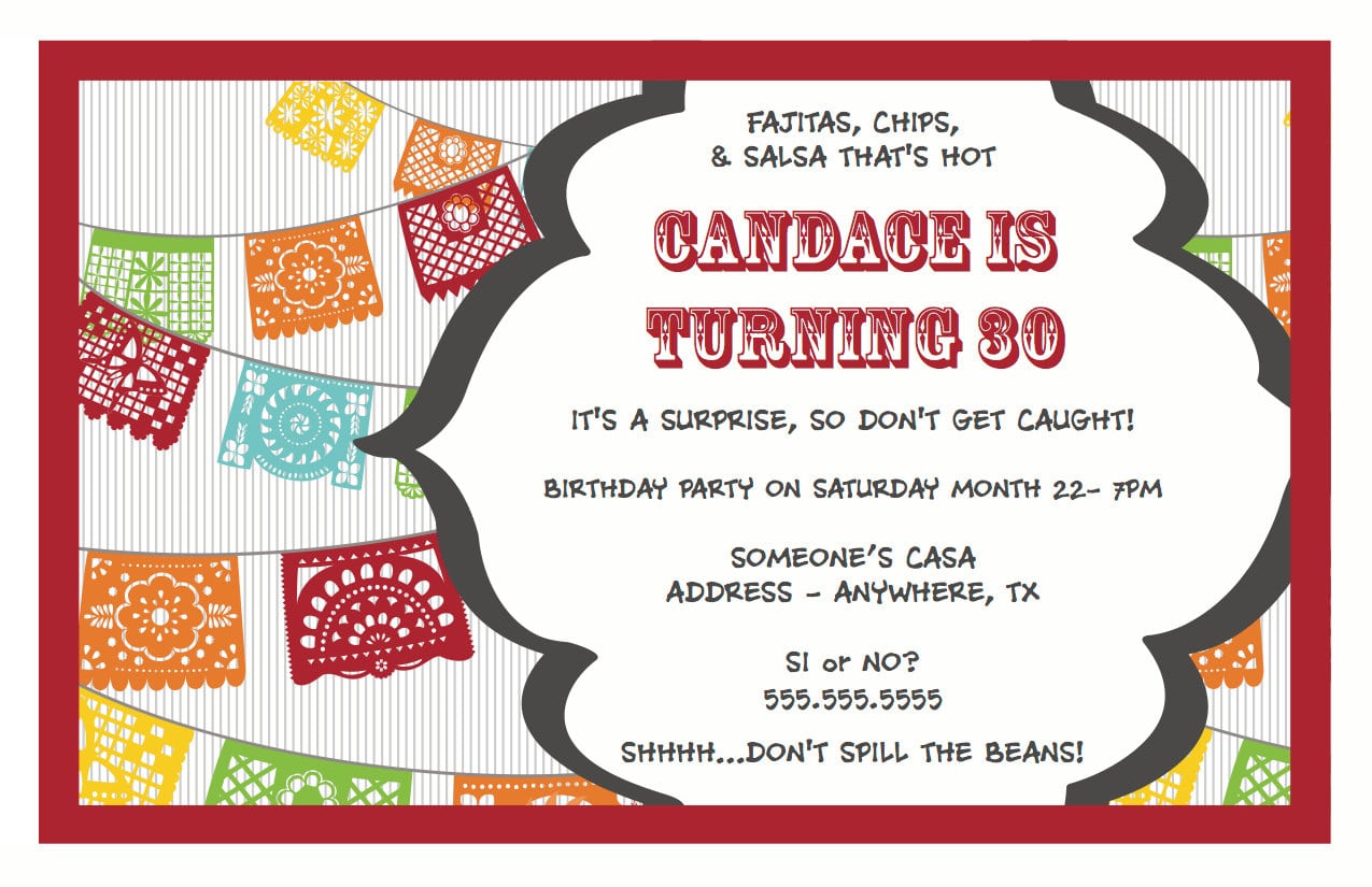 Surprise Birthday Invitations Templates