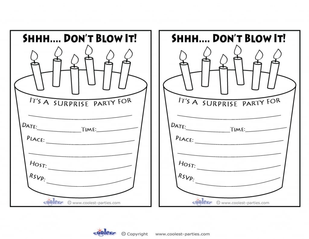 Surprise Party Invitations Templates