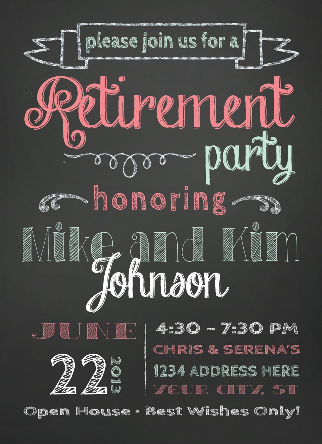 Surprise Retirement Party Invitations