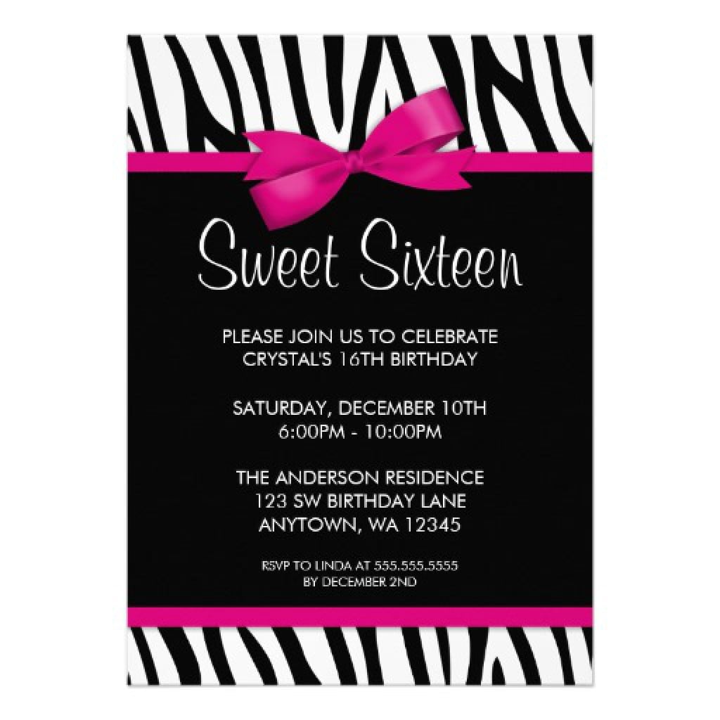 Sweet 16 Party Invitations Templates Lovely Sweet 16 Party