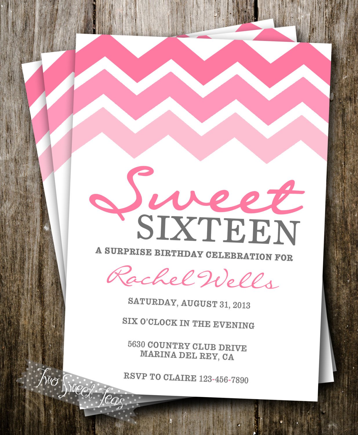 Sweet Sixteen Party Invitations