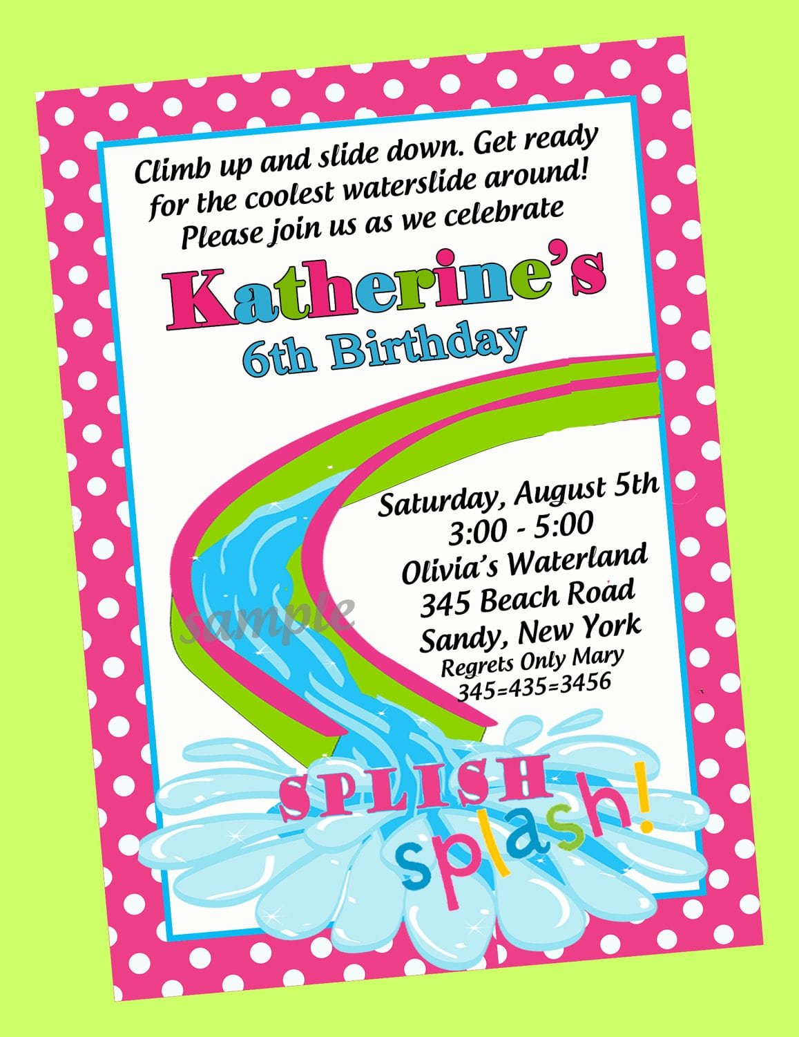 Swimming Birthday Party Invitation Wording