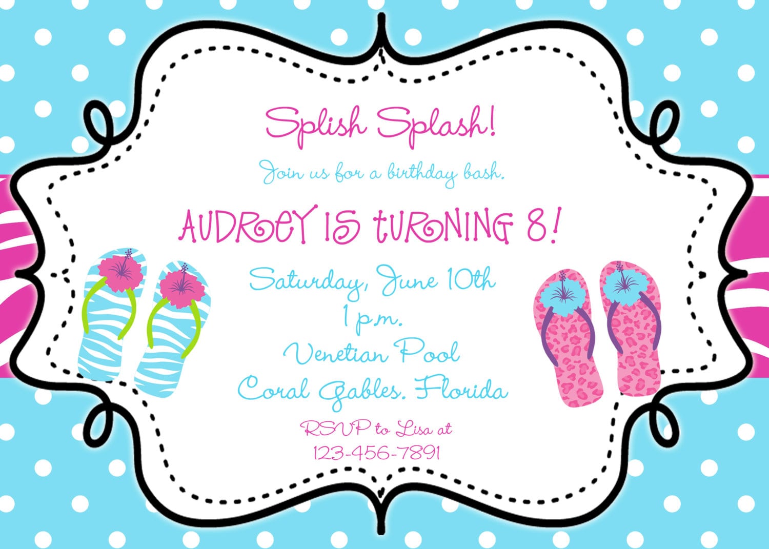 Swimming Party Invitations