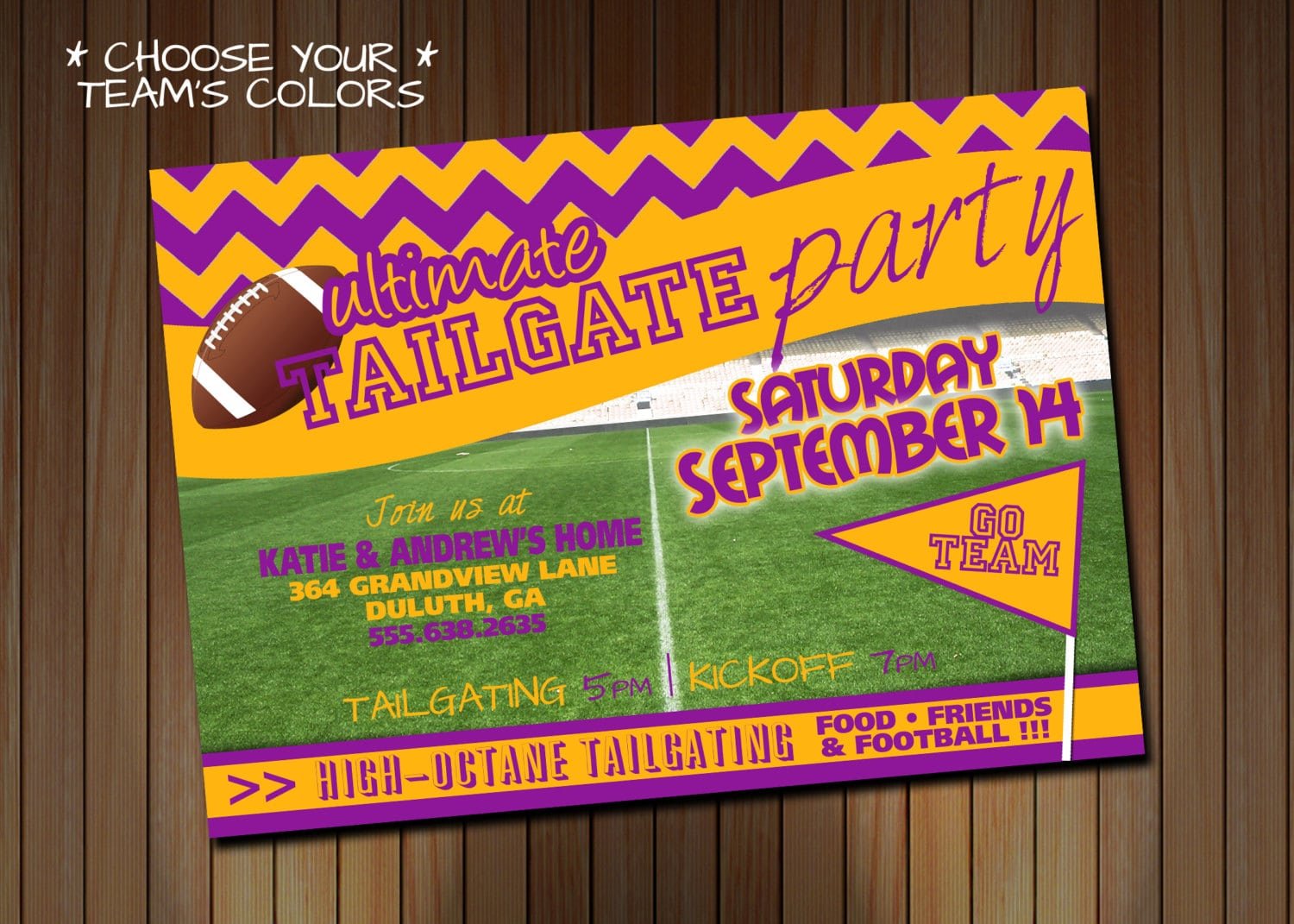 Tailgating Party Invitation Football Party Choose Your
