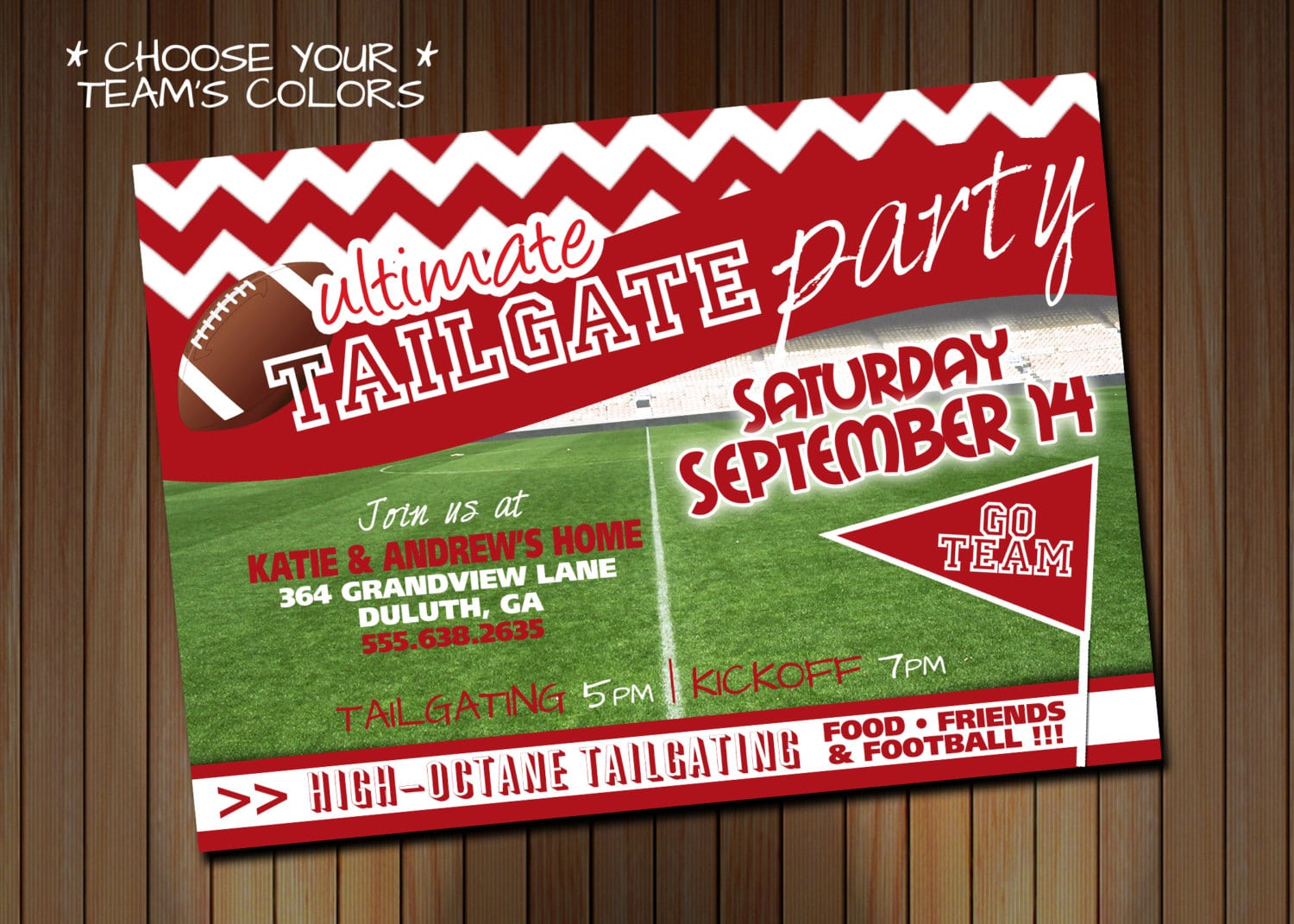 Tailgating Party Invitation Or Birthday Party Invitation