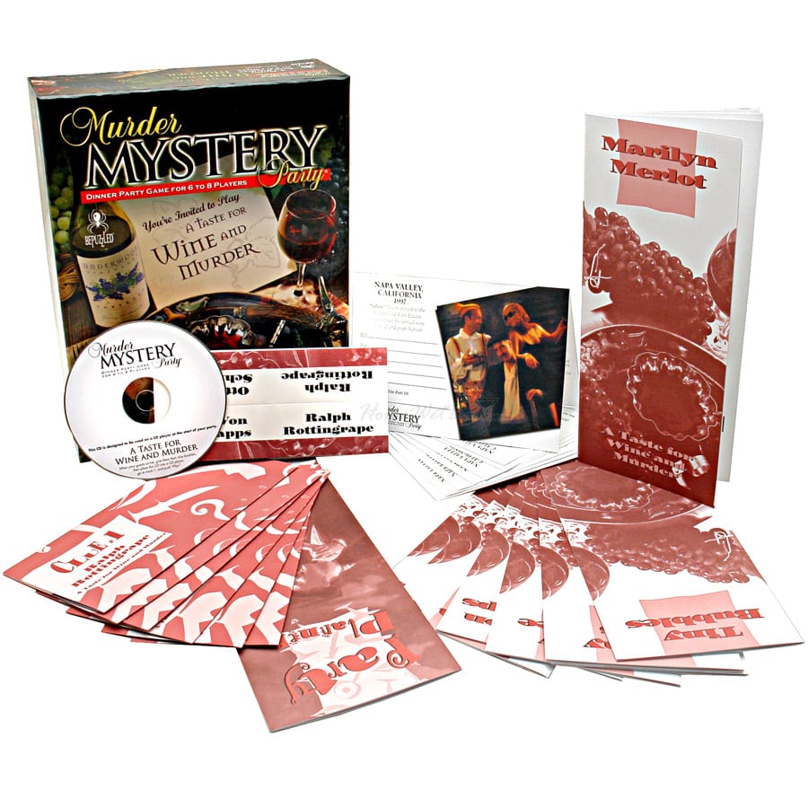 Taste For Wine And Murder Mystery Party Game
