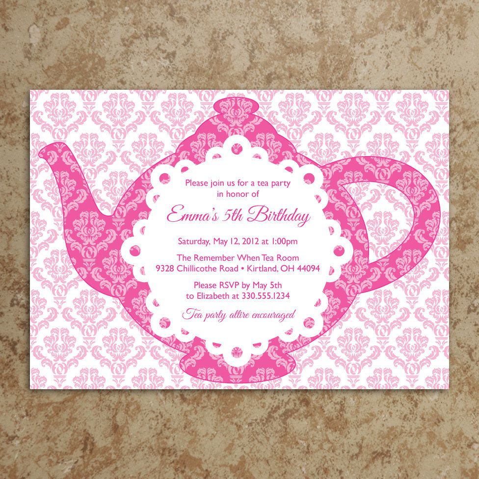 Tea Party Baby Shower Invitations Printable   Shower Biji Us