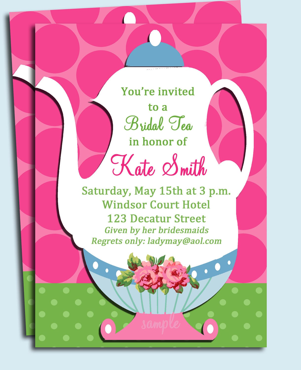 Tea Party Invitation Wording