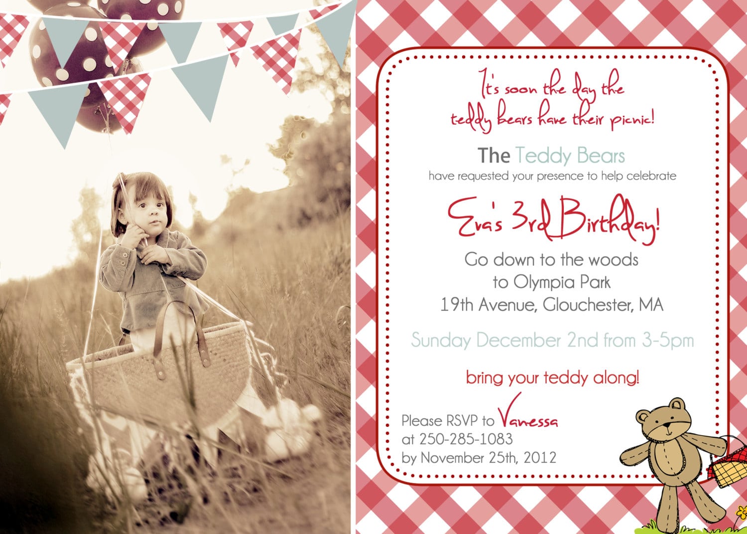 Teddy Bear Picnic Baby Shower Invitationsbaby Gear And Baby