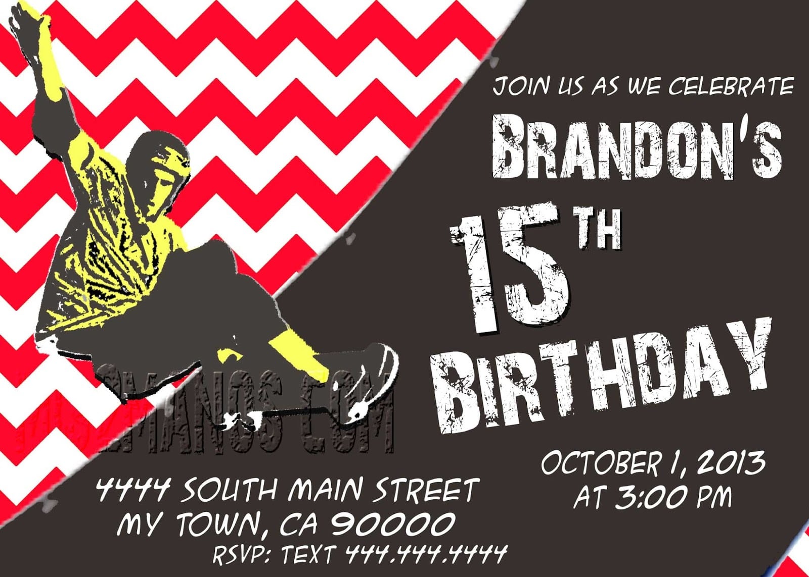 Teenage Birthday Invitations