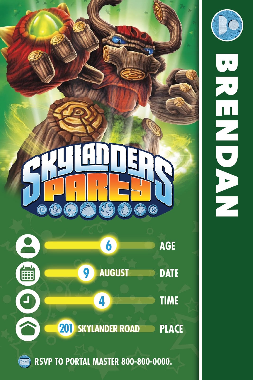 The Bubbly Hostess  Skylanders Birthday Party