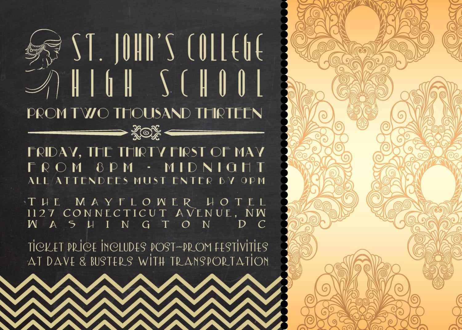 The Great Gatsby Party Invitations