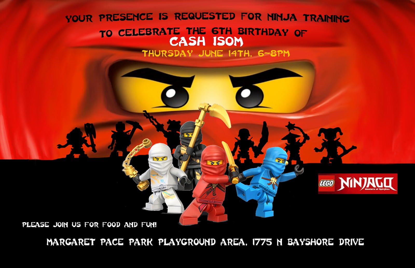 The Isoms  Ninjago Birthday Party
