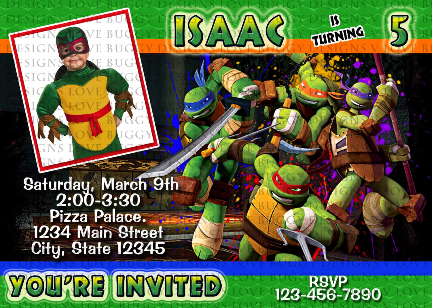 Tmnt Party Invitations