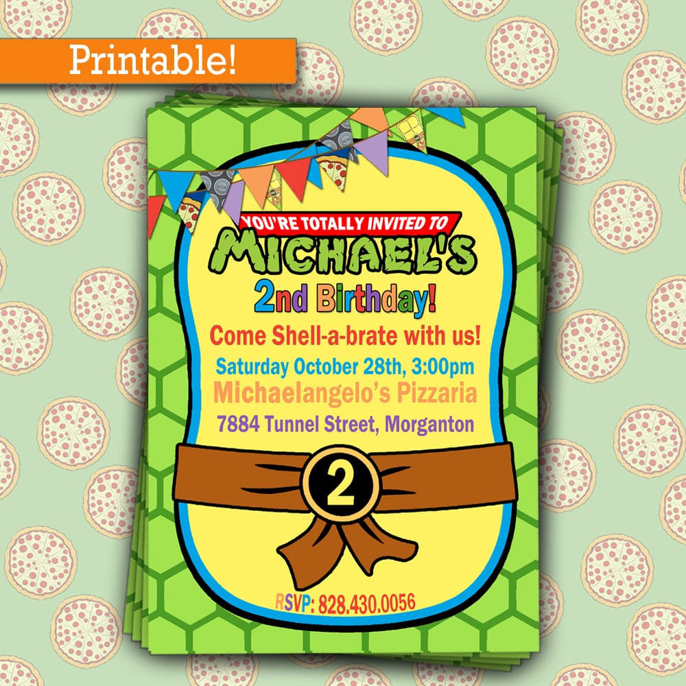 Tmnt Party Invitations