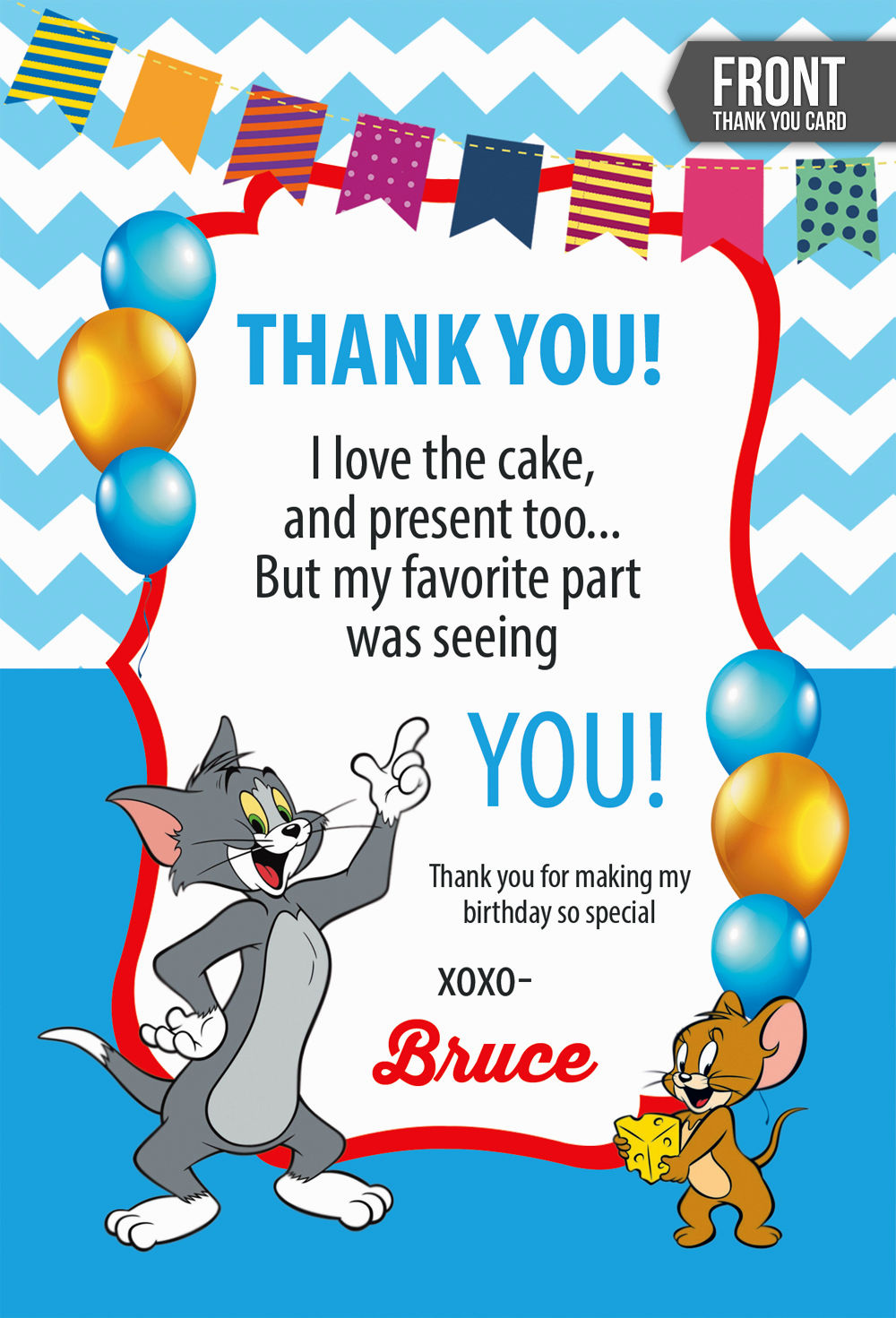 Tom And Jerry Invitations Card