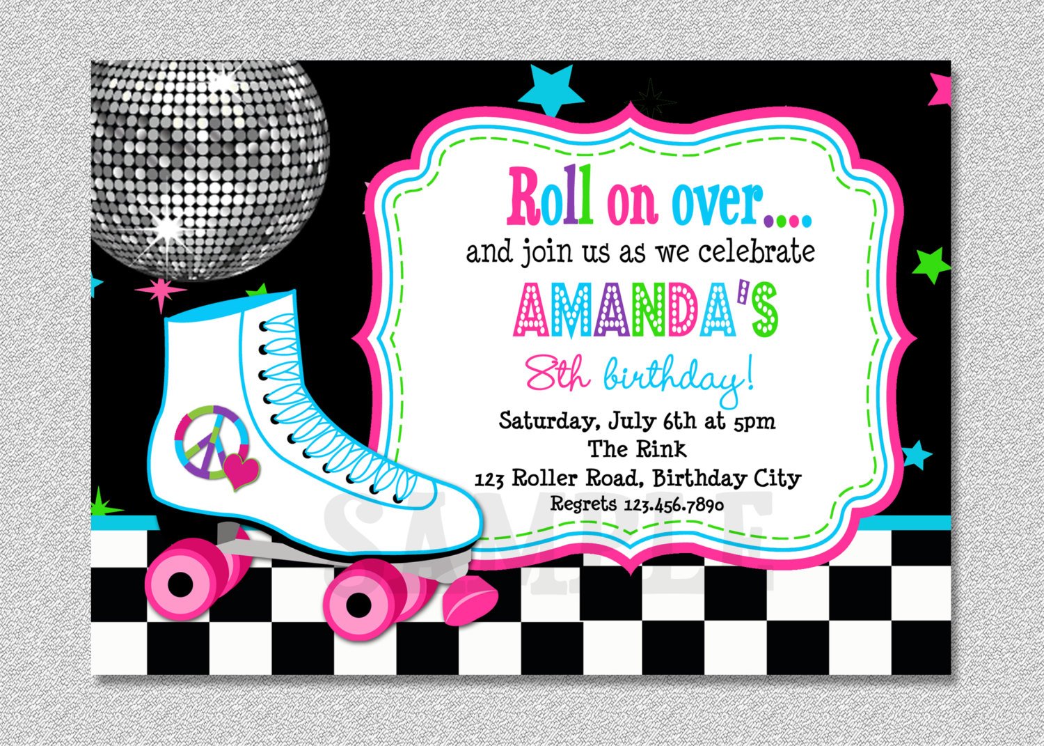 Top 15 Free Printable Roller Skating Birthday Party Invitations