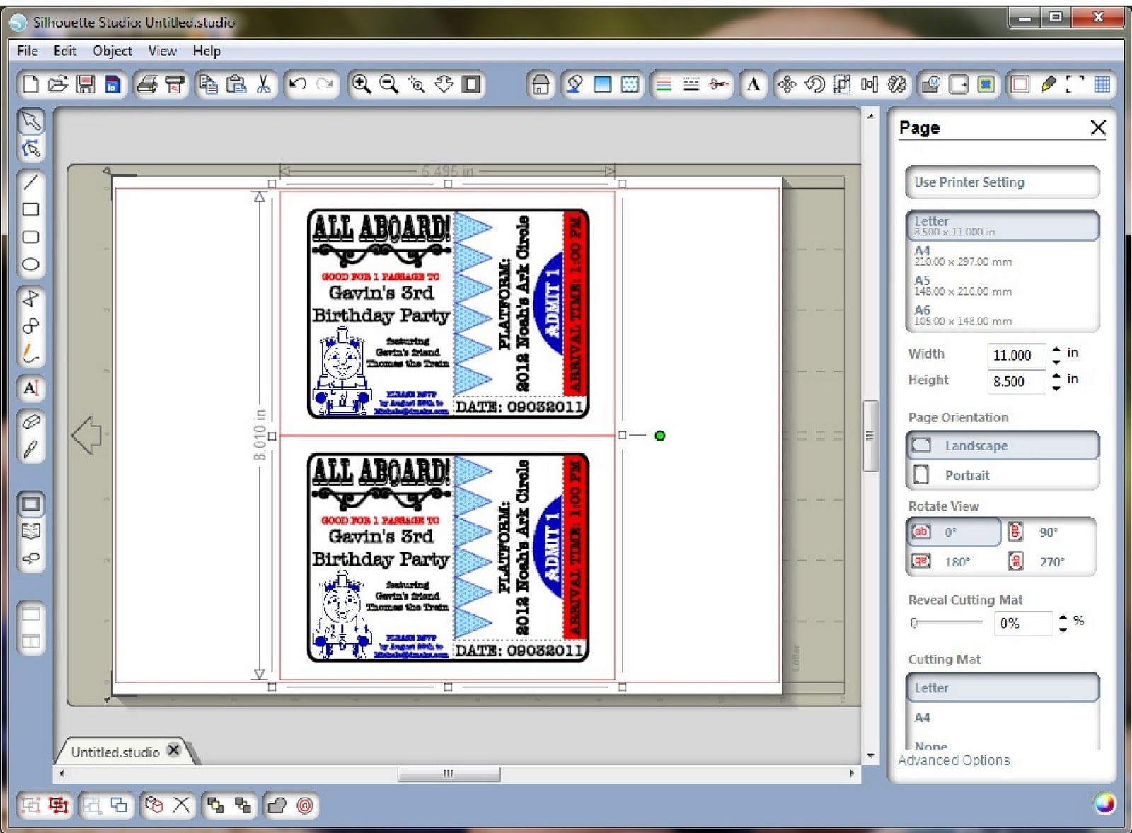 Train Ticket Invitation Template