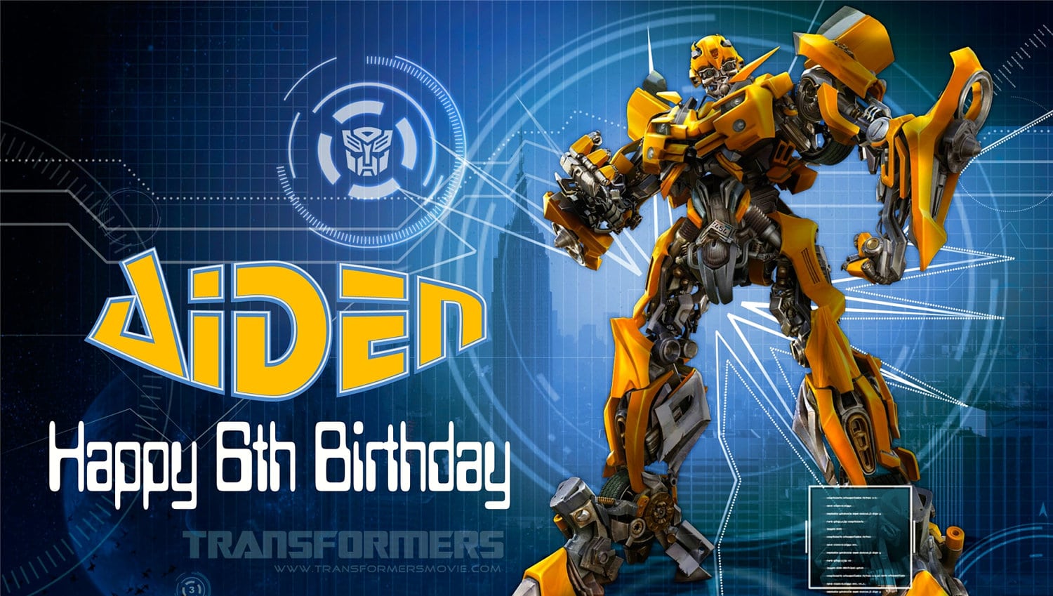 Transformers Birthday Party Invitations Template