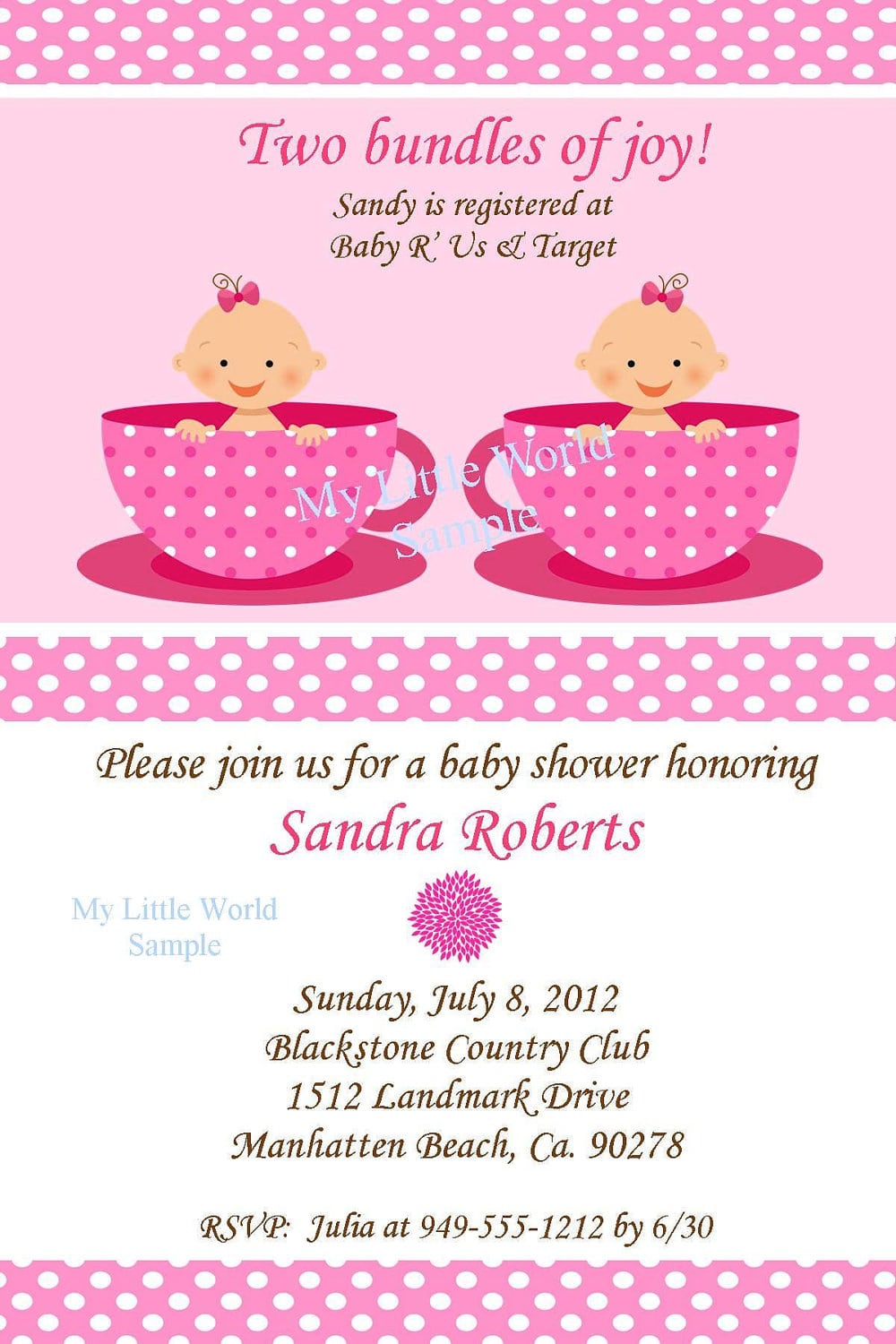 Twin Baby Shower Invitations Templates Ideas