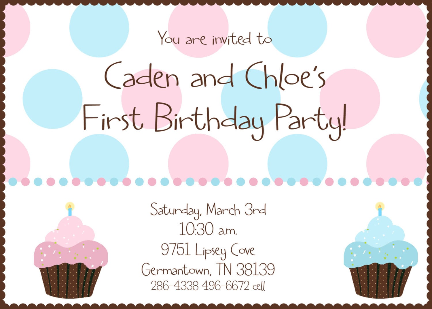 Twin First Birthday
