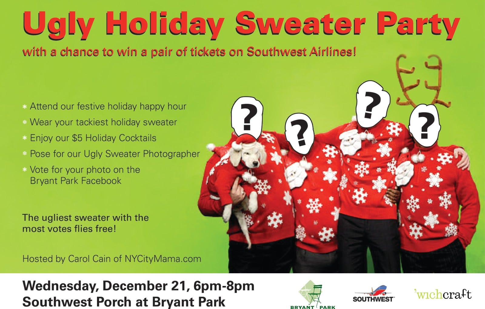 Ugly Sweater Christmas Party Invitations