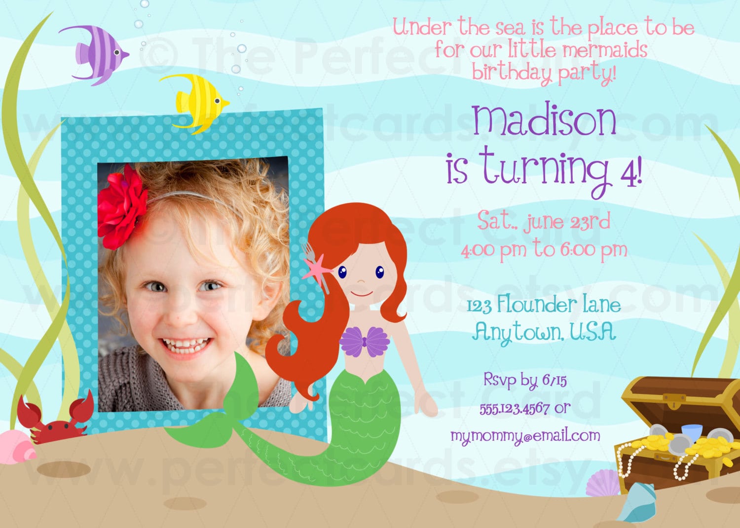 Under The Sea Birthday Invitations